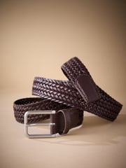 Dark Tan Signature Woven Belt - Image 4 of 4
