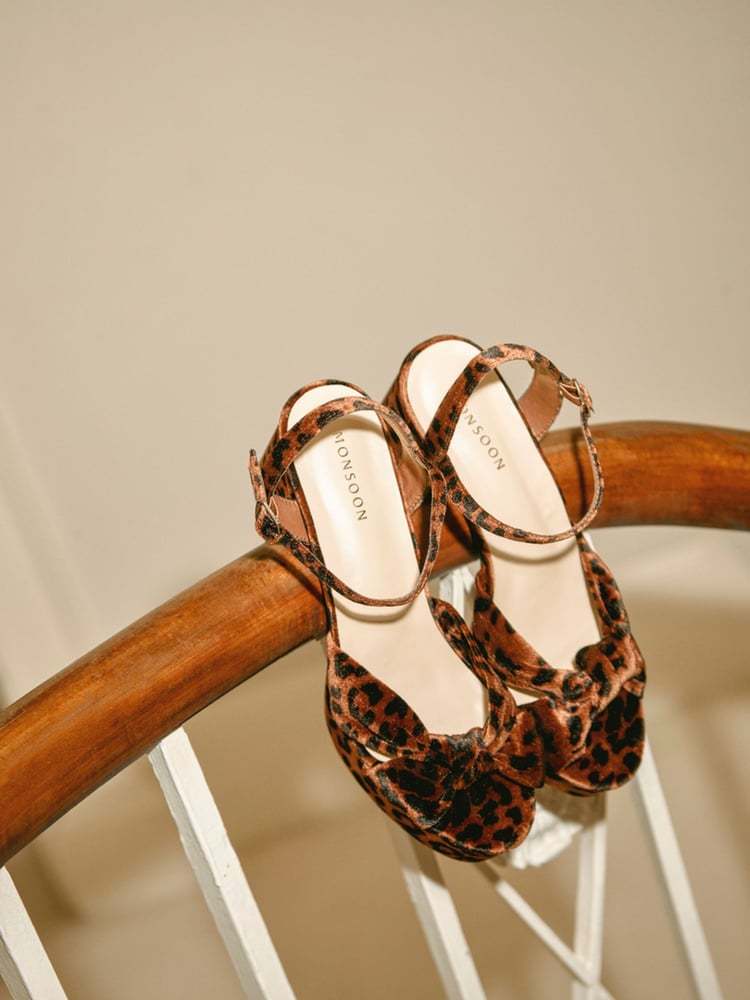 Monsoon Brown Mara Leopard Print Platform Heels - Image 4 of 4