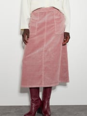 Monsoon Pink Malika Cord Midi Skirt - Image 2 of 5