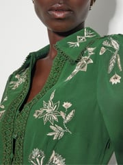 Monsoon Green Erica Shirt Dress - Image 4 of 6