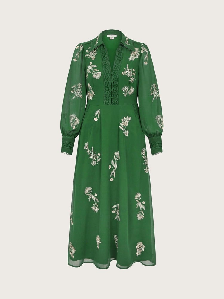 Monsoon Green Erica Shirt Dress - Image 6 of 6