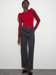 Monsoon Red Mimi Polka Dot Sleeve Blouses - Image 3 of 4