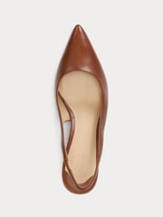 Lauren Ralph Lauren Lolah Burnished Leather Slingback Pumps - Image 5 of 5