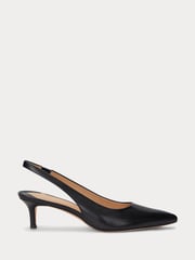 Lauren Ralph Lauren Lolah Burnished Leather Slingback Pumps - Image 1 of 6