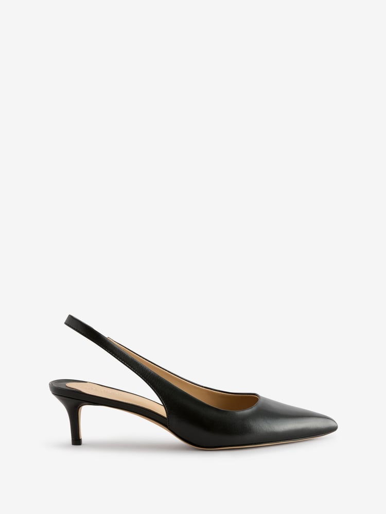Lauren Ralph Lauren Lolah Burnished Leather Slingback Pumps - Image 2 of 6