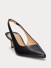 Lauren Ralph Lauren Lolah Burnished Leather Slingback Pumps - Image 3 of 6