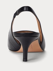 Lauren Ralph Lauren Lolah Burnished Leather Slingback Pumps - Image 4 of 6
