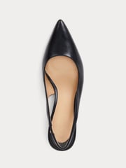 Lauren Ralph Lauren Lolah Burnished Leather Slingback Pumps - Image 5 of 6