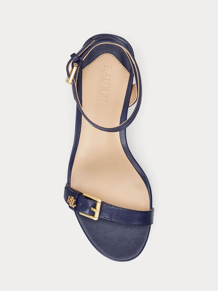 Lauren Ralph Lauren Blue Melissah Platform Leather Sandals - Image 4 of 4