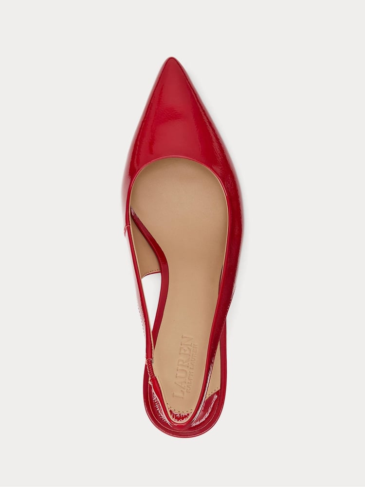 Lauren Ralph Lauren Lolah II Leather Slingback Pump Heeled Shoes - Image 5 of 5
