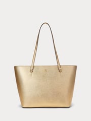 Lauren Ralph Lauren Karly Crosshatch Leather Tote Bag - Image 1 of 6