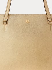 Lauren Ralph Lauren Karly Crosshatch Leather Tote Bag - Image 5 of 6