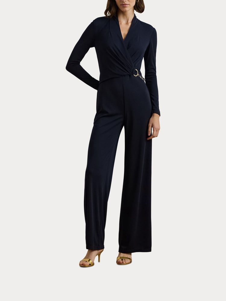 Lauren Ralph Lauren Isanah V-Neck Wide Leg Jumpsuit - Image 2 of 7