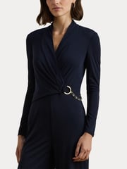 Lauren Ralph Lauren Isanah V-Neck Wide Leg Jumpsuit - Image 6 of 7
