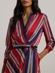 Lauren Ralph Lauren Striped Charmeuse Midi Dress - Image 3 of 8