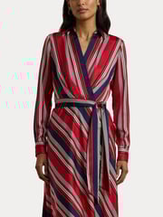 Lauren Ralph Lauren Striped Charmeuse Midi Dress - Image 5 of 8