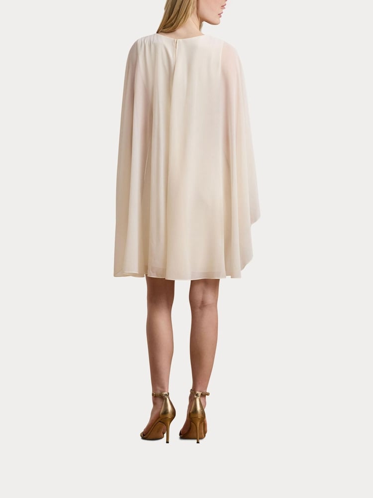 Lauren Ralph Lauren Renelle Cape Long Sleeve Mini Dress - Image 2 of 8