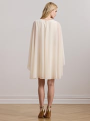 Lauren Ralph Lauren Renelle Cape Long Sleeve Mini Dress - Image 3 of 8