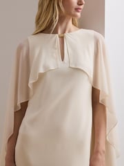 Lauren Ralph Lauren Renelle Cape Long Sleeve Mini Dress - Image 4 of 8