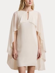 Lauren Ralph Lauren Renelle Cape Long Sleeve Mini Dress - Image 7 of 8