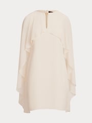 Lauren Ralph Lauren Renelle Cape Long Sleeve Mini Dress - Image 8 of 8