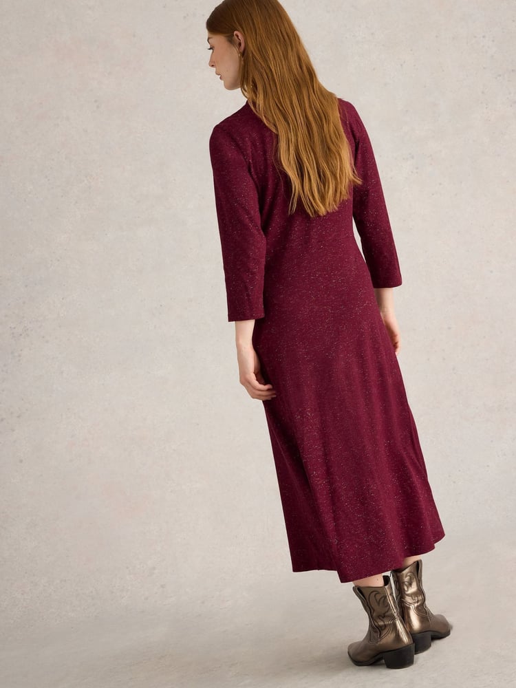 White Stuff Purple Rua Sparkle Jersey Dress - Image 2 of 6 White Stuff Purple Rua Sparkle Jersey Dress - Image 2 of 6