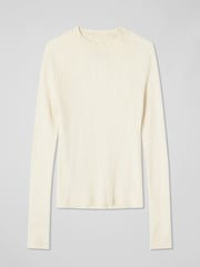 LK Bennett Cream West Coconut Milk Cable Stitch Sweater - Image 5 of 5