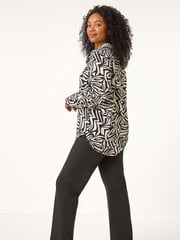 Roman Petite Geometric Print Button Up Shirt - Bild 3 von 5
