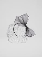 LK Bennett Black Bow Fascinator Headband - Image 1 of 1