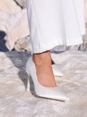 Linzi Natural Adore Courts With Diamante Heel - Image 1 of 5
