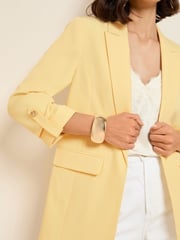 Friends Like These Buttermilk Yellow Edge to Edge Tailored Sleeve Detail Blazer - Image 3 of 4