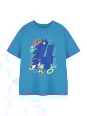 Vanilla Underground Blue Boys Sonic The Hedgehog Birthday Age 100% Cotton T-shirt - Image 2 of 6