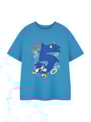 Vanilla Underground Blue Boys Sonic The Hedgehog Birthday Age 100% Cotton T-shirt - Image 3 of 6