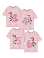 Vanilla Underground Pink Girls Paw Patrol Birthday Age 100% Cotton T-Shirt - Image 1 of 6