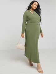 Joanna Hope Green Cut Jersey Dress - Image 1 of 4