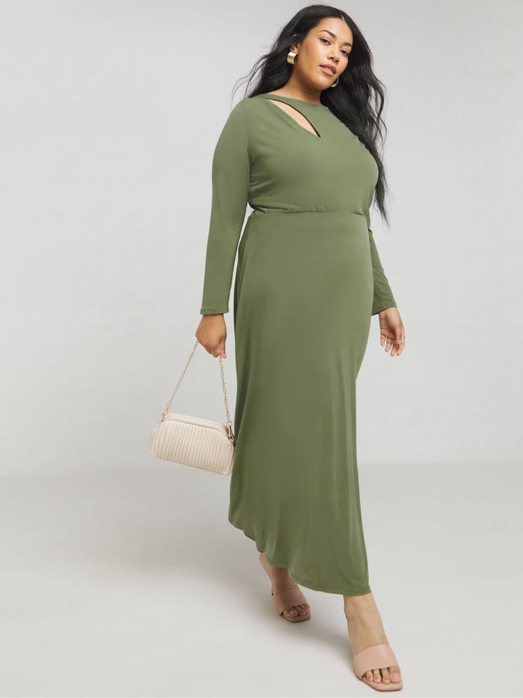 Joanna Hope Green Cut Jersey Dress - Image 1 of 4