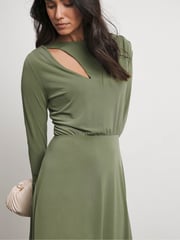Joanna Hope Green Cut Jersey Dress - Image 4 of 4