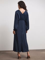 Joanna Hope Blue Satin Dress - Image 3 of 4