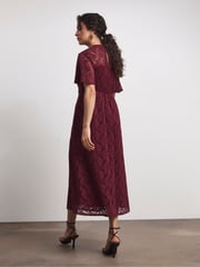 Joanna Hope Lace Angel Sleeve Midi Dress With Keyhole Detail - Image 2 of 4