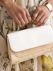 White Structured Hand Held Bag - Image 4 of 10