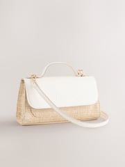 White Structured Hand Held Bag - Image 6 of 10