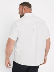 BadRhino Big & Tall White Short Sleeve Poplin 100% Cotton Shirts 2 Pack - Image 2 of 7
