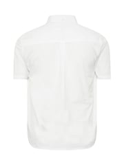 BadRhino Big & Tall White Short Sleeve Poplin 100% Cotton Shirts 2 Pack - Image 7 of 7