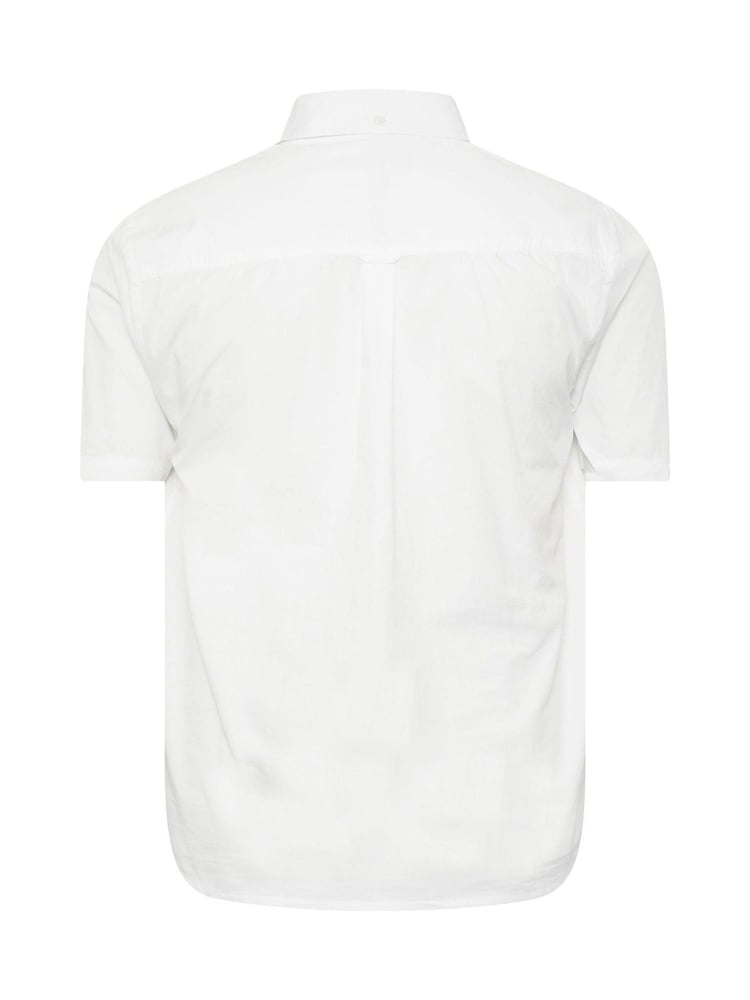 BadRhino Big & Tall White Short Sleeve Poplin 100% Cotton Shirts 2 Pack - Image 7 of 7