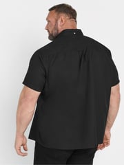 BadRhino Big & Tall Black Short Sleeve Poplin 100% Cotton Shirts 2 Pack - Image 2 of 7