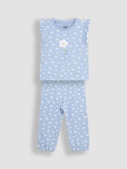JoJo Maman Bébé Pale Blue 2-Pack Print Jersey Pyjamas - Image 2 of 12