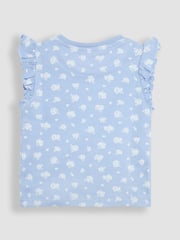 JoJo Maman Bébé Pale Blue 2-Pack Print Jersey Pyjamas - Image 4 of 12