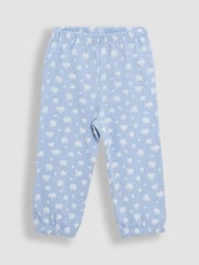 JoJo Maman Bébé Pale Blue 2-Pack Print Jersey Pyjamas - Image 6 of 12