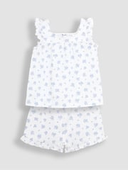 JoJo Maman Bébé Pale Blue 2-Pack Print Jersey Pyjamas - Image 7 of 12
