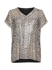 Yours Curve Natural Sequin Grown On Sleeve Top - Image 5 of 5